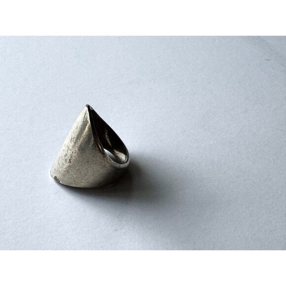 Vintage Sterling Silver Ring Lot — Turquoise, Onyx, Jasper, Modernist 4pc Bundle - Picture 11 of 15